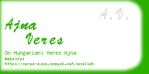 ajna veres business card